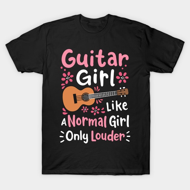 Guitar Girl Guitarist Guitar Player T-Shirt by KAWAIITEE